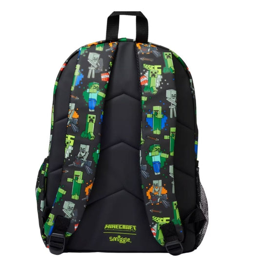 Original Smiggle Minecraft Creeper Backpack 17 inches
