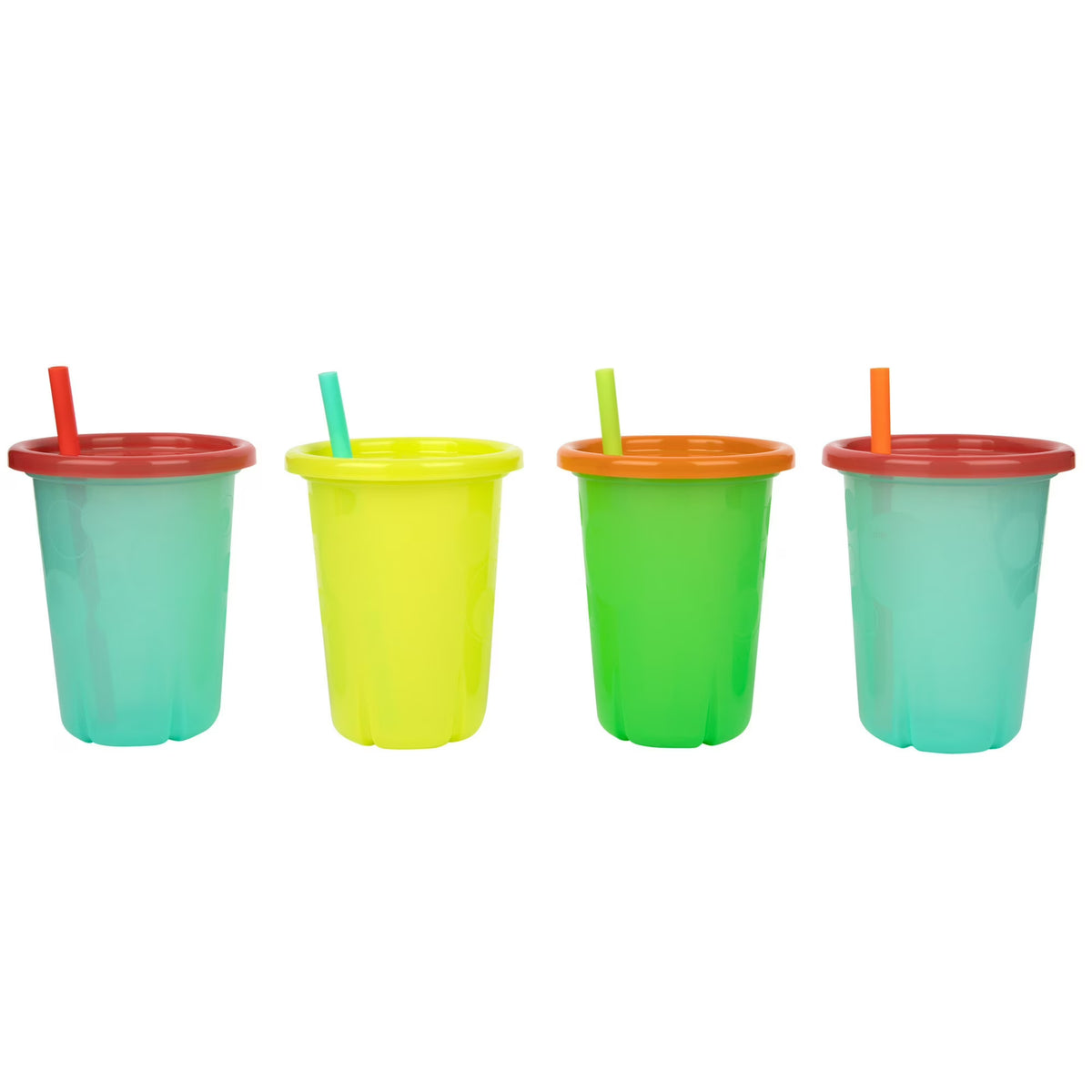 Take & Toss Reusable Straw Cups (4 Pcs)