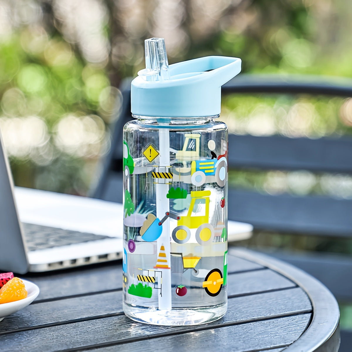 Hydrate and Play Series Water Bottle with Straw Lid (450ml)