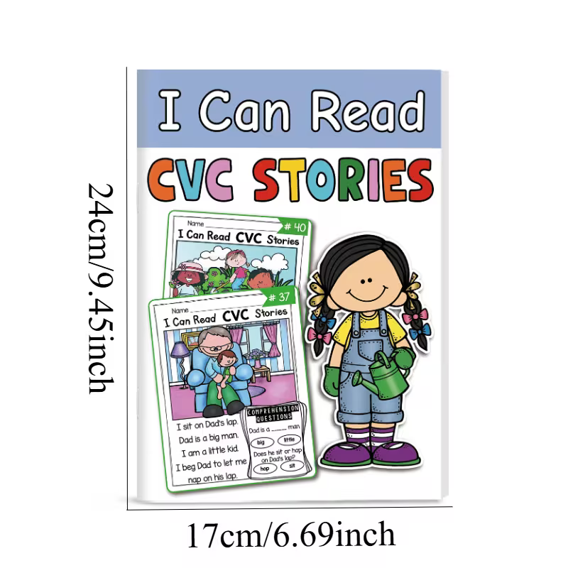 I Can Read CVC Stories – 40 Short Stories Reading Practice Book for Kids