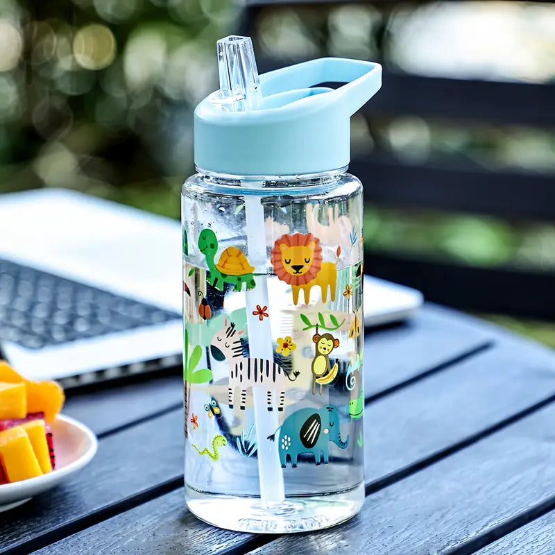 Hydrate and Play Series Water Bottle with Straw Lid (450ml)