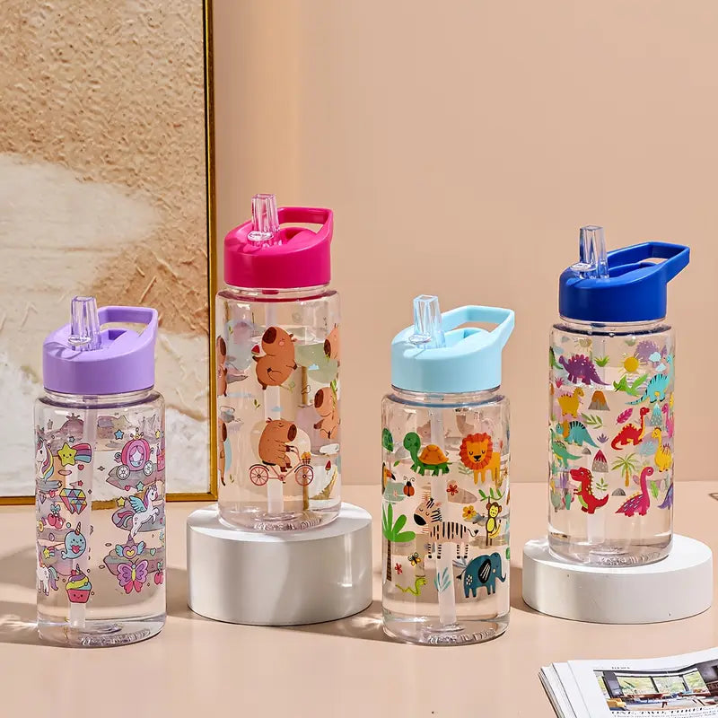 Hydrate and Play Series Water Bottle with Straw Lid (450ml)