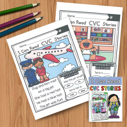 I Can Read CVC Stories – 40 Short Stories Reading Practice Book for Kids