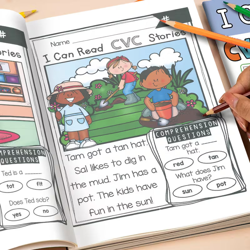 I Can Read CVC Stories – 40 Short Stories Reading Practice Book for Kids