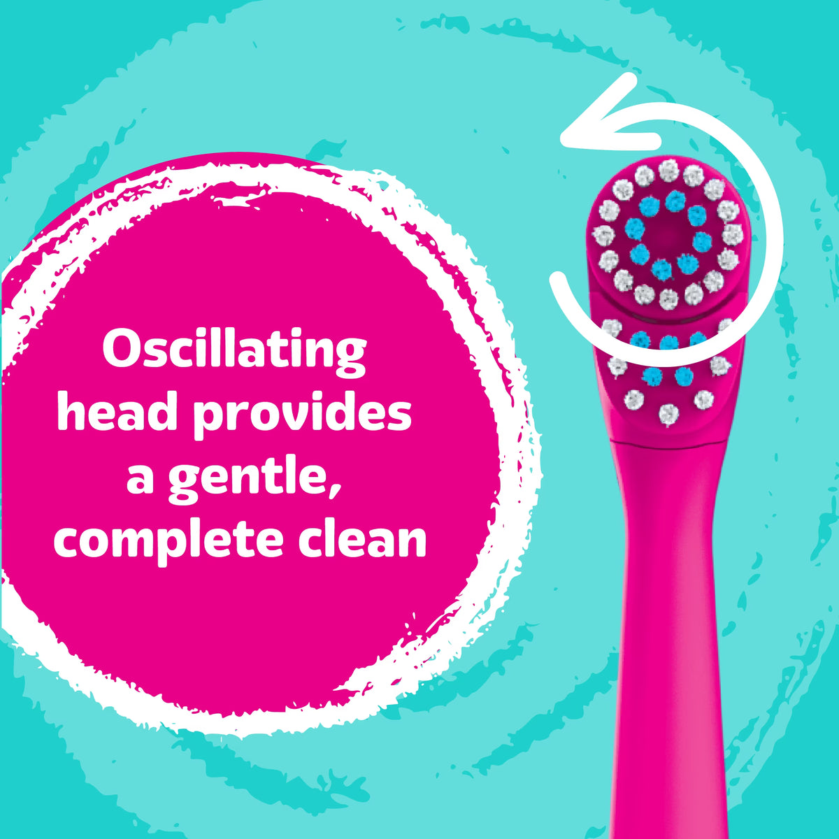Equate Kids Barbie Oscillating Electric Toothbrush | Extra-Soft Bristles, 2 AAA Batteries Included
