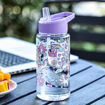 Hydrate and Play Series Water Bottle with Straw Lid (450ml)