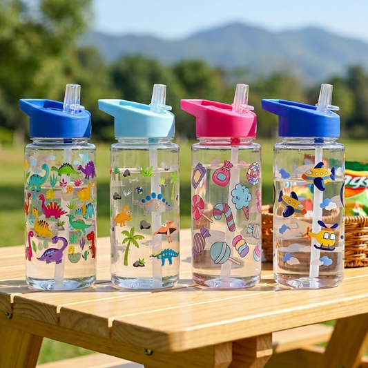 Hydrate & Play Series- Kids Water Bottle with Straw Lid | 500ml | BPA Free