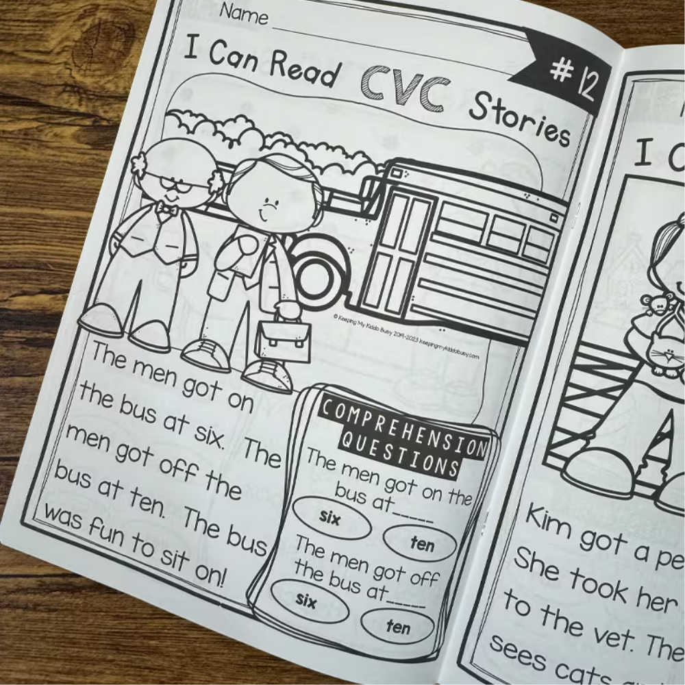 I Can Read CVC Stories- First Words Workbook