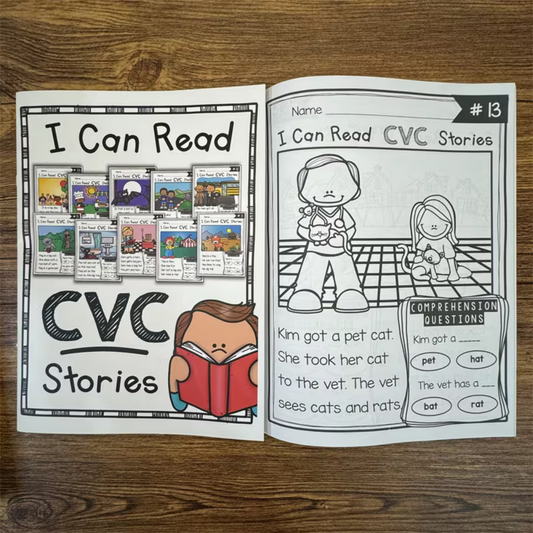 I Can Read CVC Stories- First Words Workbook