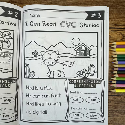 I Can Read CVC Stories- First Words Workbook