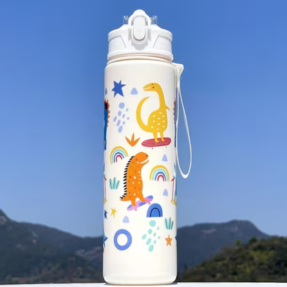 Pastels- Plastic Water Bottle with Straw 750ml | BPA Free