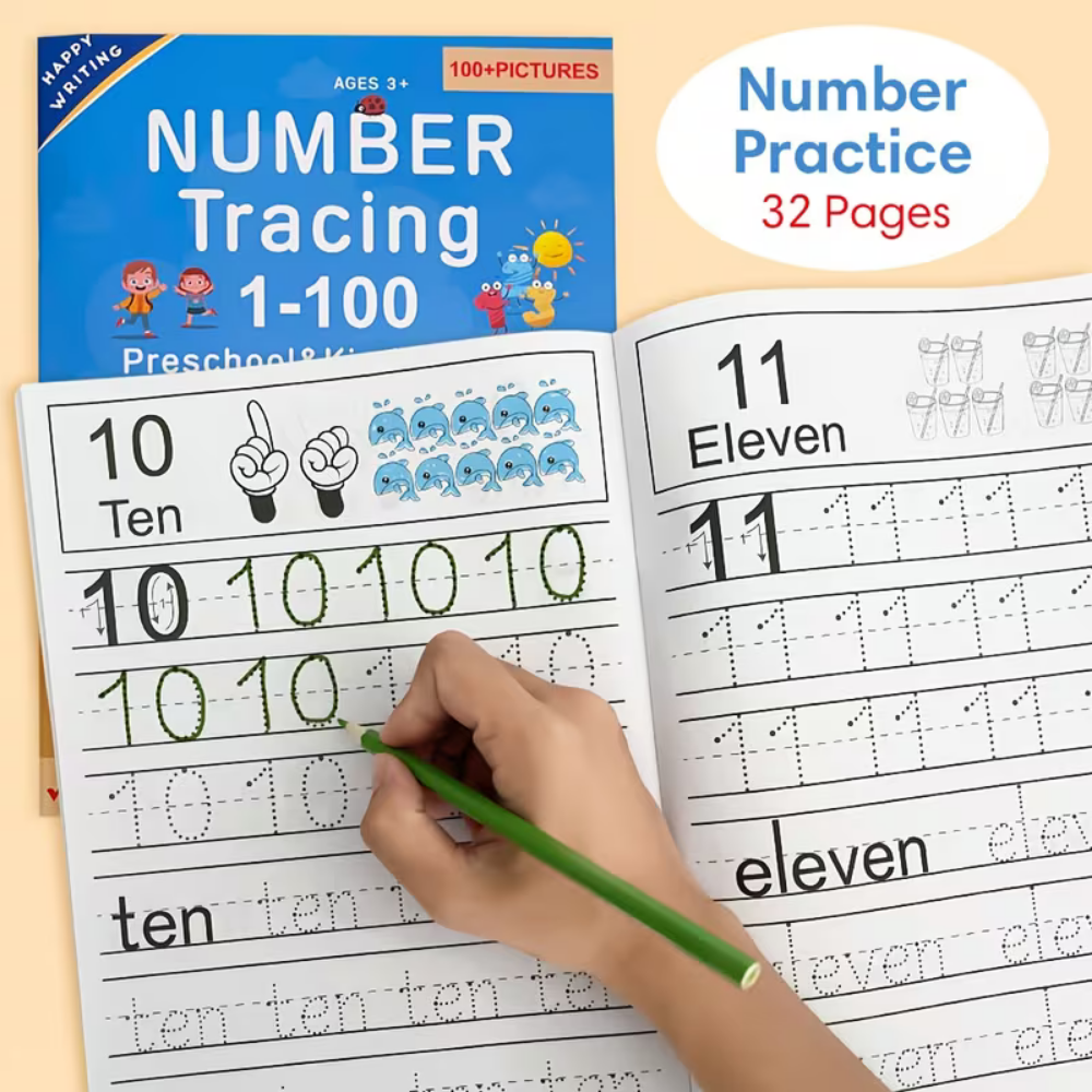 Count & Conquer: Number Tracing 1–100 Workbook