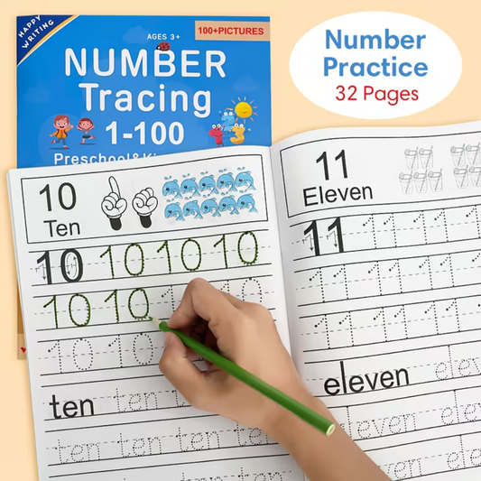 Count & Conquer: Number Tracing 1–100 Workbook