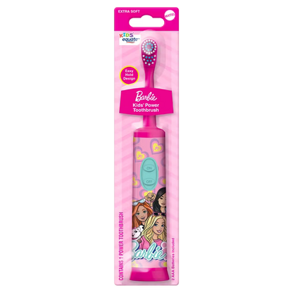 Equate Kids Barbie Oscillating Electric Toothbrush | Extra-Soft Bristles, 2 AAA Batteries Included