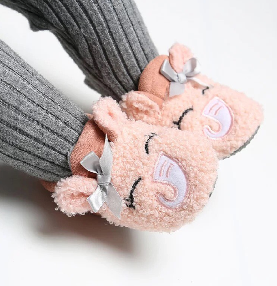 Elephant Cozy Fleece Shoes (6-9 months) Size 2