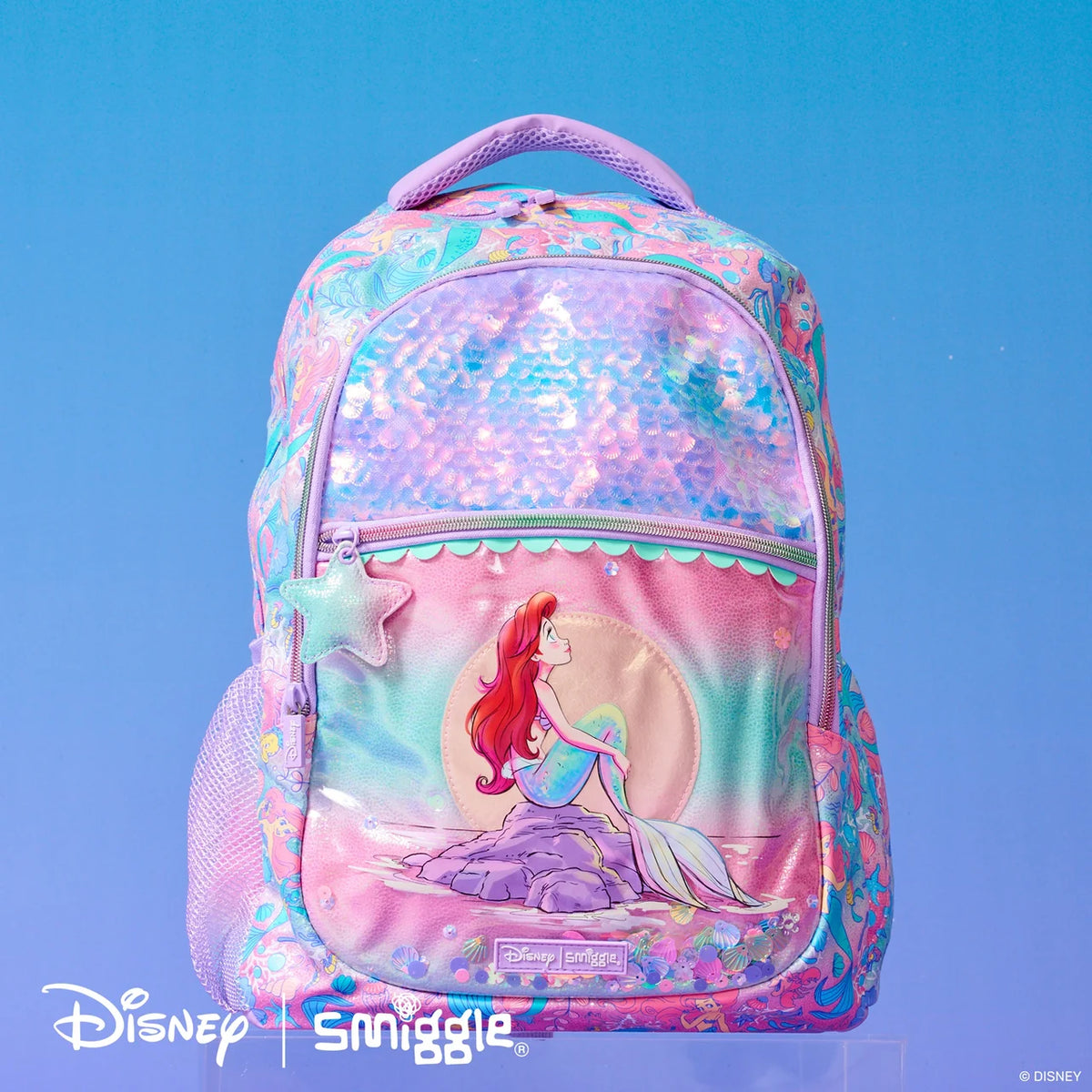 Original Smiggle Disney Little Mermaid Backpack 17 inches