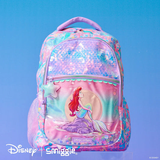 Original Smiggle Disney Little Mermaid Backpack 17 inches