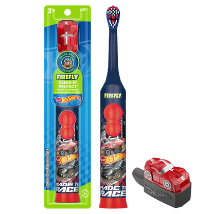 Firefly Hot Wheels Power Toothbrush with Antibacterial Cover (Ages 3+)
