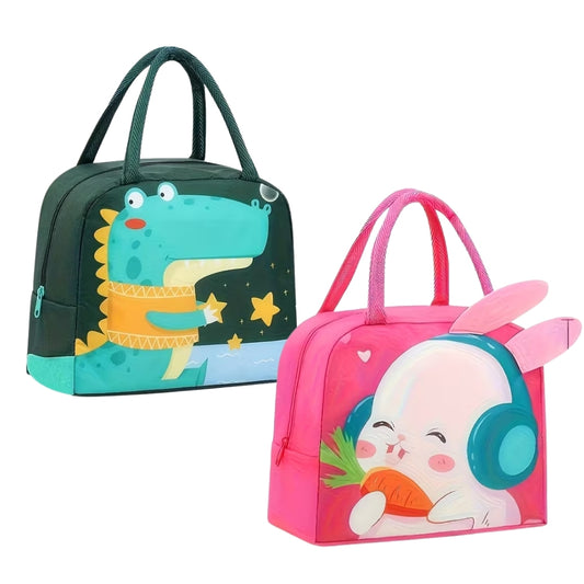 Insulated Kids Lunch Tote – Bunny & Dino Edition