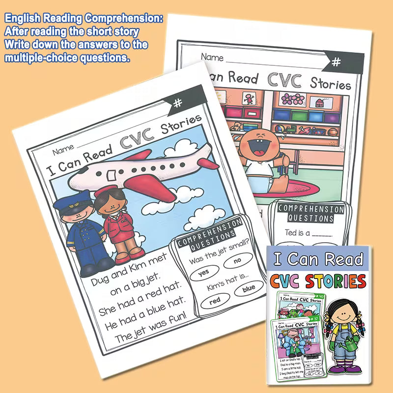 I Can Read CVC Stories – 40 Short Stories Reading Practice Book for Kids