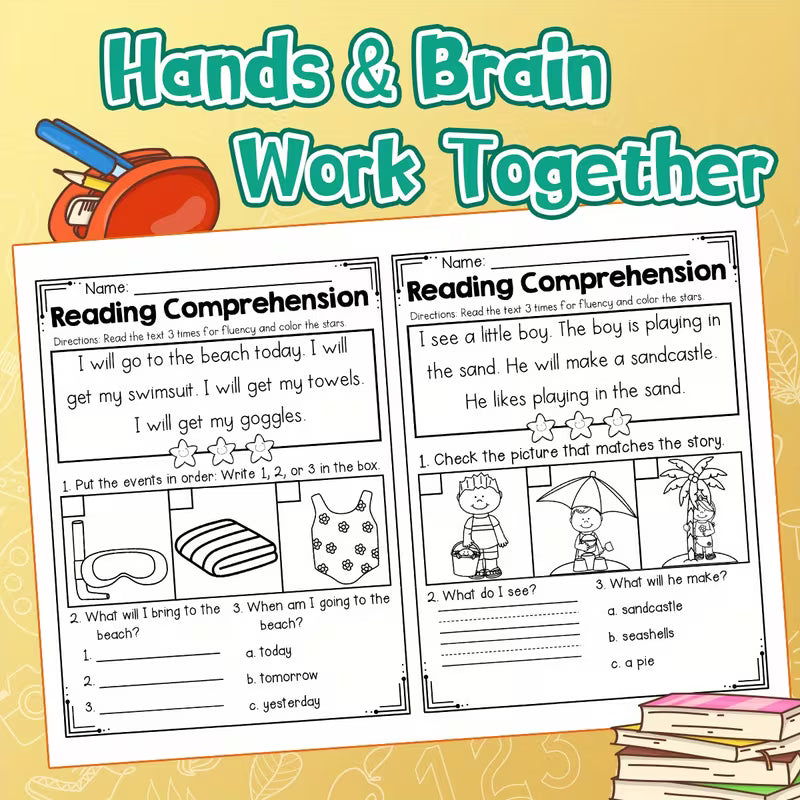 Reading Comprehension for Beginning Readers – Summer Edition 24 Pages