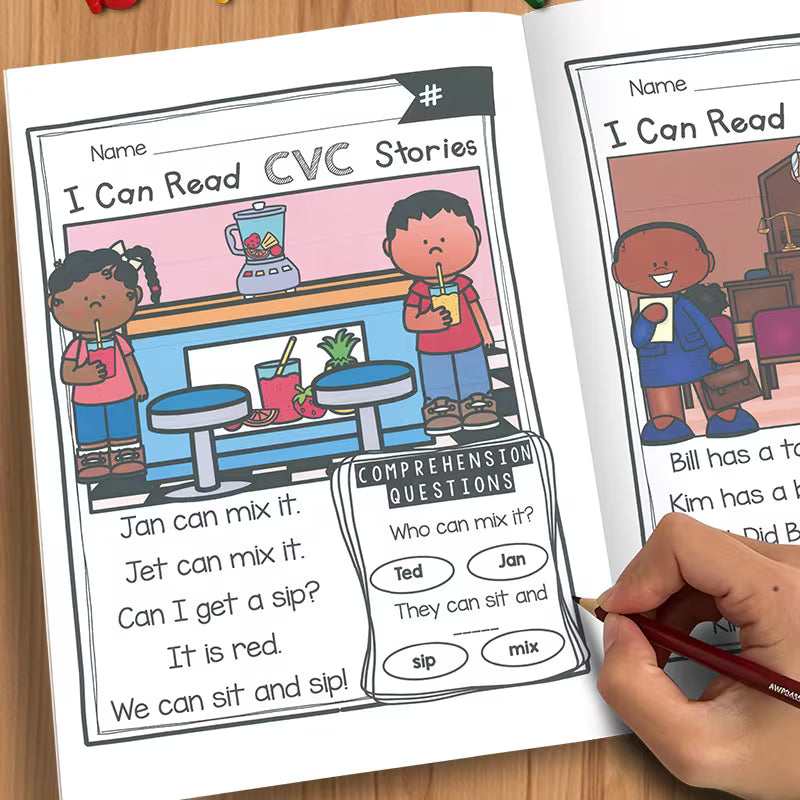 I Can Read CVC Stories – 40 Short Stories Reading Practice Book for Kids