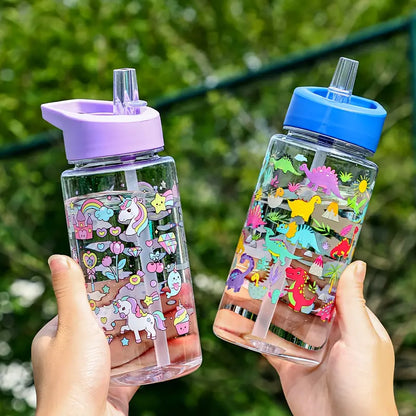 Hydrate and Play Series Water Bottle with Straw Lid (450ml)