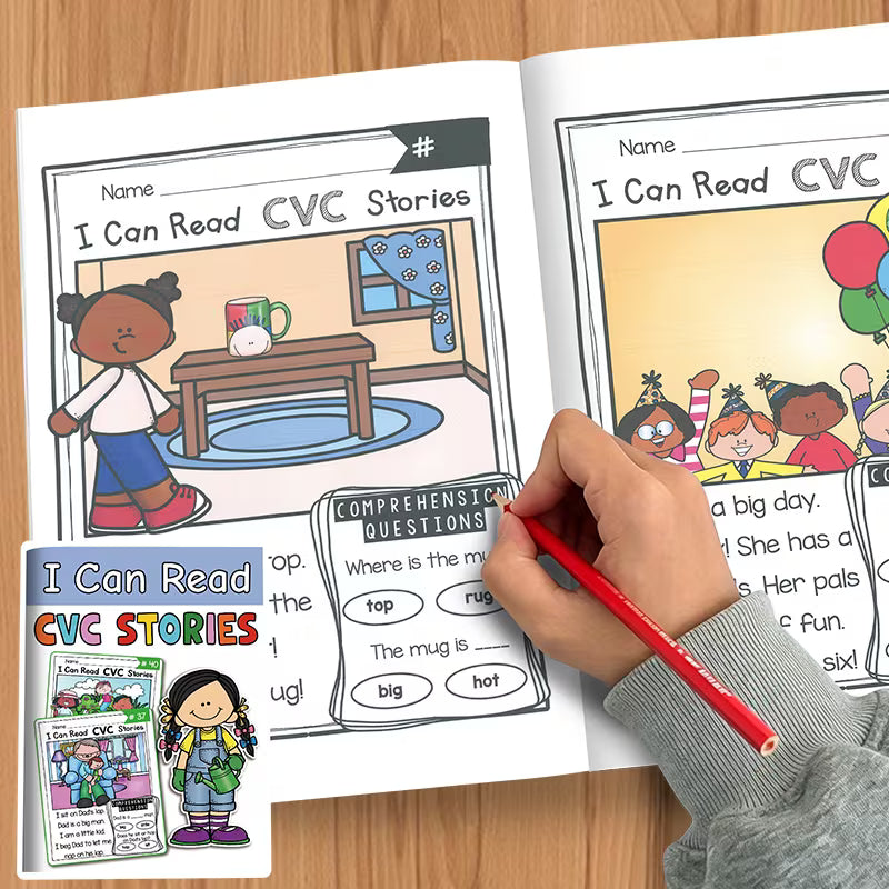 I Can Read CVC Stories – 40 Short Stories Reading Practice Book for Kids