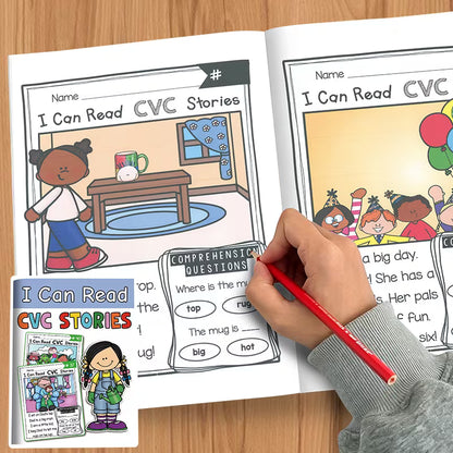 I Can Read CVC Stories – 40 Short Stories Reading Practice Book for Kids