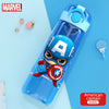 Captain America 500ml Water Bottle with Straw