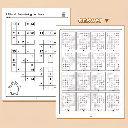 Fun with Addition & Subtraction Workbook 32 Pages