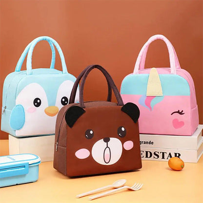 3D Cartoon Portable Insulation Lunch Bags