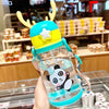 Panda 550ml water bottle with Straw